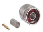 DRF-17-1006   N Male Crimp Connector - Micro 8/U (RG8X) & LMR-240