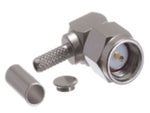 DRF-19-1004 SMA Male Right Angle Crimp Connector - RG174, RG188, RG316 & LMR-100