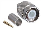 DRF-21-1002 TNC Male Crimp Connector for RG 58, LMR 195, and TWS 195