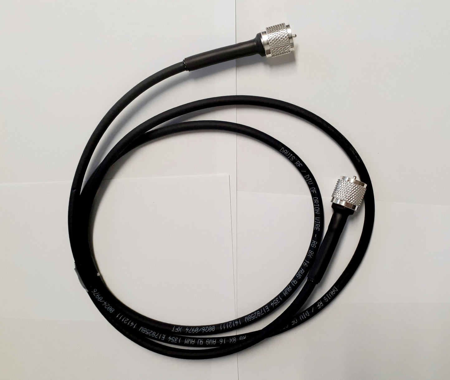 five foot rg8x assembly with pl259's attached