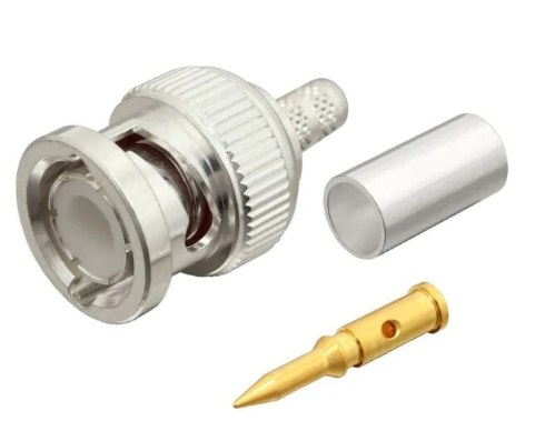 RFI-RFB-1100-2ST   BNC Male Clamp Connector for RG 58, LMR 195, TWS 195