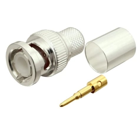 DRF-12-1004   BNC Male Crimp Connector - Belden 9913 & LMR-400