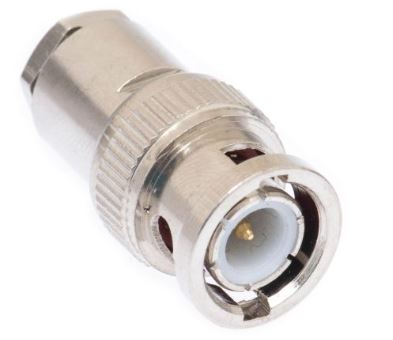DRF-12-1001   BNC Male Solder Connector - RG58 (UG88/U) PVC