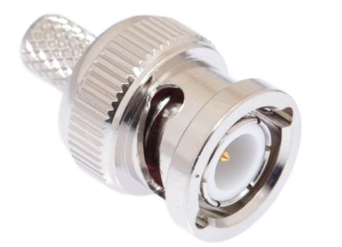 DRF-12-1003   BNC Male Crimp Connector - RG8X Micro 8 PVC
