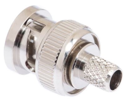 DRF-12-1003   BNC Male Crimp Connector - RG8X Micro 8 PVC