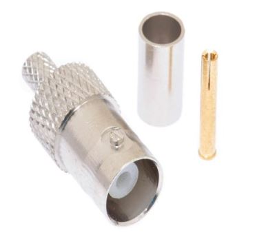 DRF-12-2007 BNC Female 3 Crimp Connector - RG58