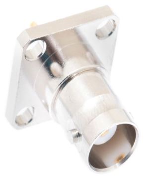 DRF-12-2427   BNC Female Chassis Mount Connector - Square