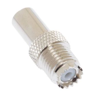 DRF-24-2001   Mini-UHF Female Crimp Connector - RG8/X & LMR-240