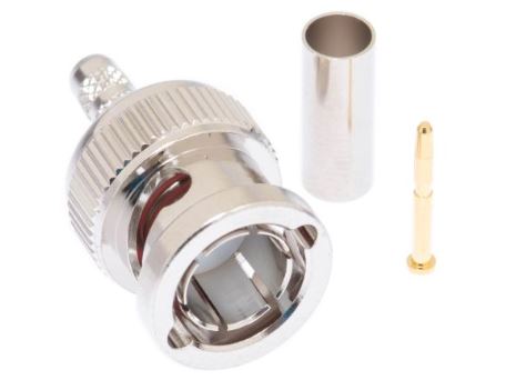 DS-3034-CMS BNC Male Crimp Connector - Mini RG62 & RG59