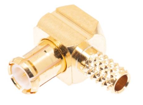 DS-4800-CMS MCX Male Right Angle Crimp Connector - RG-174 & LMR-100