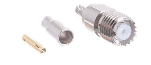 DS-482-CMS Mini-UHF Female Crimp Connector - RG174, RG188, RG316 & LMR-100