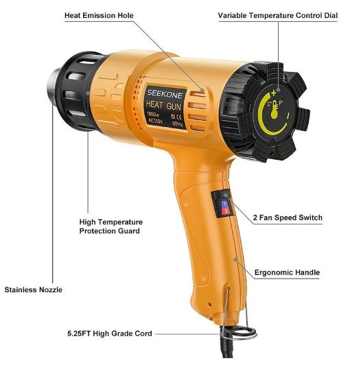 DS-2816-SEEK   Heat Gun for Heat Shrink Applications