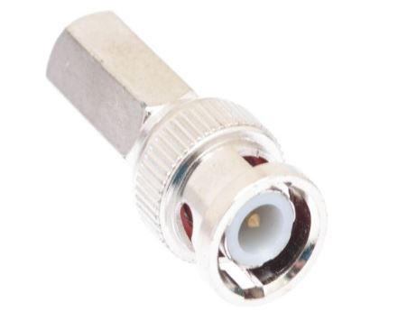 DRF-12-1011   BNC Male Twist-On Connector - RG6 PVC