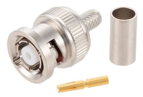 DRF-12-1020   Reverse Polarity BNC Male Crimp Connector - LMR-400