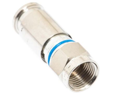 DRF-14-1009   Holland SLCU-6 F-Type Compression Connector - RG6 PVC and CMP